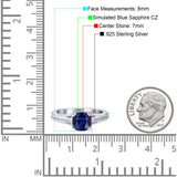 Cushion Cut Art Deco Engagement Ring Simulated Cubic Zirconia 925 Sterling Silver