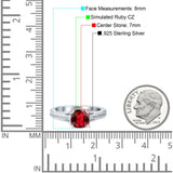 Cushion Cut Art Deco Engagement Ring Simulated Cubic Zirconia 925 Sterling Silver