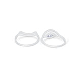 Two Piece Ring Band Round Simulated Cubic Zirconia 925 Sterling Silver