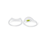 Two Piece Ring Band Round Simulated Cubic Zirconia 925 Sterling Silver