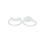Two Piece Ring Band Round Simulated Cubic Zirconia 925 Sterling Silver