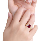 Art Deco Wedding Ring Round Simulated Cubic Zirconia 925 Sterling Silver