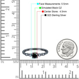 Petite Dainty Wedding Ring Simulated Round Cubic Zirconia 925 Sterling Silver