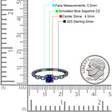 Petite Dainty Wedding Ring Simulated Round Cubic Zirconia 925 Sterling Silver