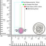 Oval Engagement Ring Halo Simulated Cubic Zirconia 925 Sterling Silver
