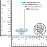 Vintage Style Wedding Ring Marquise Simulated Cubic Zirconia 925 Sterling Silver