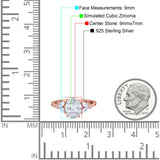 Vintage Style Wedding Ring Marquise Simulated Cubic Zirconia 925 Sterling Silver