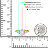 Vintage Style Wedding Ring Marquise Simulated Cubic Zirconia 925 Sterling Silver