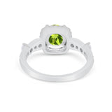 Vintage Art Deco Wedding Engagement Ring Round Cubic Zirconia 925 Sterling Silve