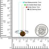 Solitaire Accent Wedding Ring Round Simulated Cubic Zirconia 925 Sterling Silver