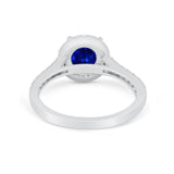 Accent Dazzling Wedding Ring Round Simulated Cubic Zirconia 925 Sterling Silver
