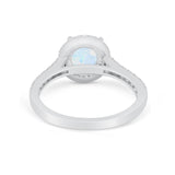 Accent Dazzling Wedding Ring Round Simulated Cubic Zirconia 925 Sterling Silver