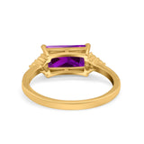 Sideways Fashion Ring Dainty Simulated Cubic Zirconia 925 Sterling Silver