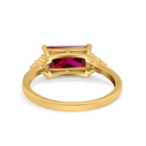 Sideways Fashion Ring Dainty Simulated Cubic Zirconia 925 Sterling Silver