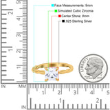 Solitaire Accent Twisted Fashion Ring Princess Cut Simulated Cubic Zirconia 925 Sterling Silver