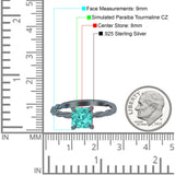 Solitaire Accent Twisted Fashion Ring Princess Cut Simulated Cubic Zirconia 925 Sterling Silver