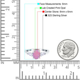 Art Deco Oval Wedding Bridal Ring Pear Simulated Cubic Zirconia 925 Sterling Silver