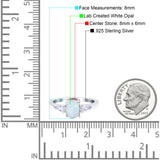 Art Deco Oval Wedding Bridal Ring Pear Simulated Cubic Zirconia 925 Sterling Silver