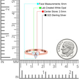 3 Ston Fashion Ring Lab Created White Opal Round 925 Sterling Silver