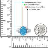 Art Deco Oval Wedding Engagement Ring Round Simulated Cubic Zirconia 925 Sterling Silver