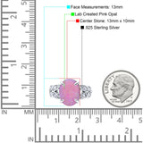 Art Deco Oval Wedding Engagement Ring Round Simulated Cubic Zirconia 925 Sterling Silver