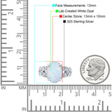 Art Deco Oval Wedding Engagement Ring Round Simulated Cubic Zirconia 925 Sterling Silver