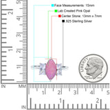 Marquise Art Deco Emerald Cut Wedding Bridal Ring Simulated Cubic Zirconia 925 Sterling Silver