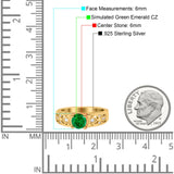 Art Deco Wedding Bridal Engagement Ring Band Round Simulated Cubic Zirconia 925 Sterling Silver