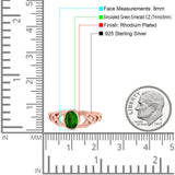 Infinity Twisted Wedding Ring Oval Cut Simulated Cubic Zirconia 925 Sterling Silver