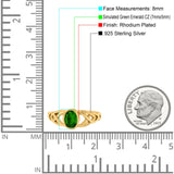 Infinity Twisted Wedding Ring Oval Cut Simulated Cubic Zirconia 925 Sterling Silver