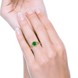 Halo Split Shank Engagement Ring Simulated Cubic Zirconia 925 Sterling Silver