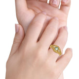 14K Gold 0.15ct Round Antique Style 5mm G SI Diamond Engagement Wedding Ring