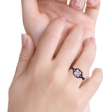 Halo Cushion Infinity Twist Side Stone Simulated Ruby CZ Engagement Ring Cubic Zirconia 925 Sterling Silver
