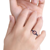 Halo Cushion Infinity Twist Side Stone Simulated Amethyst CZ Engagement Ring Cubic Zirconia 925 Sterling Silver
