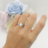 Marquise Solitaire Engagement Ring 6X12 Natural Moonstone 925 Sterling Silver