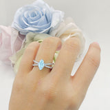 Marquise Split Shank X Ring
