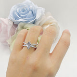 Marquise Split Shank X Ring