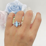 Marquise Filigree Floral Ring