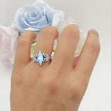Marquise Filigree Floral Ring