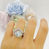 Two Piece Halo Bridal Ring