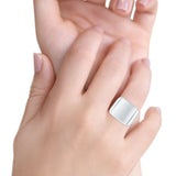 Signet Classical Simple Plain Band High Polished Solid 925 Sterling Silver Mens Ring (16mm)