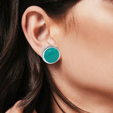 Half Ball Stud Earrings Round 925 Sterling Silver (5mm-16mm)
