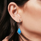 Drop Dangle Earrings Created Opal 925 Sterling Silver(22mm)