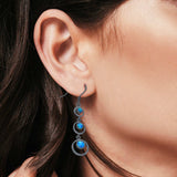 Drop Dangle Earrings Created Opal 925 Sterling Silver(39mm)