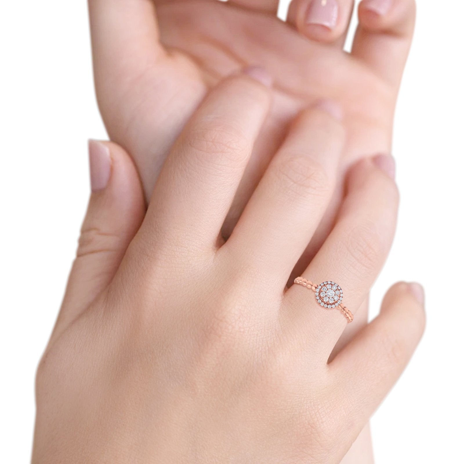 14K Gold 0.25ct Round 7.8mm G SI Promise Diamond Engagement Wedding Ring