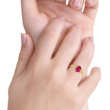 Vintage Style Oval Engagement Ring Simulated Cubic Zirconia 925 Sterling Silver