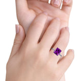Swirl Engagement Ring Emerald Cut Simulated Cubic Zirconia 925 Sterling Silver