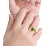 Wedding Bridal Piece Ring Heart Simulated Cubic Zirconia 925 Sterling Silver