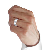 Sterling Silver Wedding Bands Ring Round 925 Sterling Silver (8MM)