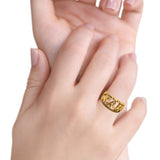 Animals Ring Oxidized Band Solid 925 Sterling Silver Thumb Ring (10mm)